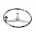 SeaLux Stainless Steel Boat Steering Wheel 3-Spoke 15-1/2", with Hydraulic 5/8"-18 Nut