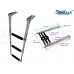 SeaLux Stainless Steel 3-step Over Platform Telescoping Boarding Ladder for boat 400 lbs. capacity load