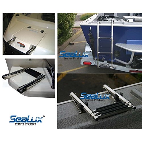 SeaLux Stainless Steel 3-step Over Platform Telescoping Boarding