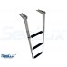 SeaLux Stainless Steel 3-step Over Platform Telescoping Boarding Ladder for boat 400 lbs. capacity load