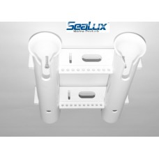 SeaLux Tackle Rack Fishing Rod Holder 2-Rod White