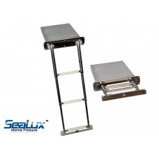 SeaLux 316 Stainless Steel 3-Step Concealed Box Telescopic Sport Swim Ladder for Boat
