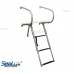 SeaLux Universal Inboard /Outboard TRANSOM PLATFORM & under mount TELESCOPING 3 Steps LADDER