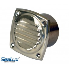 SeaLux Stainless Steel HOSE THRU VENT for 3" Hose Diameter, 4"x 4" Flange