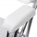 SeaLux Aluminum Portable Folding Cushioned Boat Deck Beach Chair White