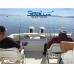 SeaLux Aluminum Portable Folding Cushioned Boat Deck Beach Chair with EZ slide-in Drink Holder