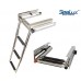 SeaLux Stainless Steel Pop-N-Lock Boarding 3-Step Undermount Sliding Marine Boat Telescoping Swim Ladder