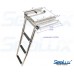 SeaLux Stainless Steel Pop-N-Lock Boarding 3-Step Undermount Sliding Marine Boat Telescoping Swim Ladder