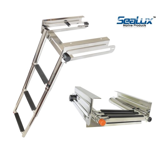 SeaLux Stainless Steel Pop-N-Lock Boarding 3-Step Under mount