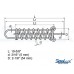 SeaLux Stainless Steel Shock Absorbing Dock Mooring Line Springs 10-5/8" (275 mm), up to 20 feet hull (Small)