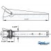 SeaLux Marine 15-1/4" Stainless Steel Universal Anchor Roller Mount Davit for chain up to 3/8" with 6 mount holes