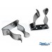 SeaLux Pair Stainless Steel Boat Hook Spring Clamp Holder Bracket Clip opening 1"-1-3/4" (Large) 