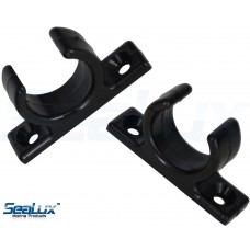 SeaLux Pair Marine Boat Ladder Storage Stowing Bracket Snap Clips (3-Step Ladder, tube I.d. 1-1/4")