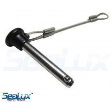 SeaLux Marine Bimini Top Nylon Head Pull Pin with Lanyard for swivel ball deck hinge 3/16" (4.76 mm)