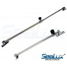 SeaLux Stainless Steel Heavy Duty Telescoping Hatch/Window Adjuster and Stay Support - 10" to 18" for Boat, RV