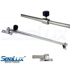 SeaLux Stainless Steel Heavy Duty Telescoping Hatch/Window Adjuster and Stay Support - 13" to 22" for Boat, RV