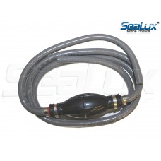 SeaLux Universal Outboard Fuel Line Assembly with Primer Bulb Fuel Line Hose kit 7 feet x 3/8" (dia.), EPA Compliant for boat, car