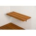 SeaLux Wall Mount 30" x 13" Folding Shower Teak Bench in Teak Board for Boat, Shower Room, Steam and Sauna Room