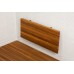 SeaLux Wall Mount 30" x 13" Folding Shower Teak Bench in Teak Board for Boat, Shower Room, Steam and Sauna Room