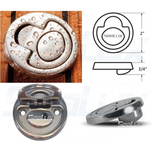 Marine 316 Stainless Steel Flush Lift Handle – Boat Yacht Hatch Ring Hardware