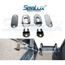 SeaLux Stainless Steel Surface Mounting Sockets /brackets for Removable Folding Transom Ladders/Pontoon/Gunwale Mount Ladders