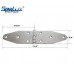 SeaLux Marine Boat Stainless Steel Heavy Duty Strap Hinge 7-1/8"x 1-5/8" (2 pieces)