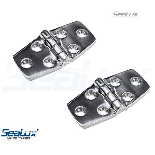 keehui Marine Grade 316 Stainless Steel 2 or 1-1/2 Heavy Duty Casting Solid Mirror-Like Butt Hinge Door Hings for Boat Yacht,RVS 
