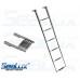 SeaLux Marine Stainless Steel Heavy Duty 6 Step WIDE BODY OVER PLATFORM TELESCOPING Swim Ladder