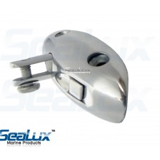 SeaLux Oval Curve Windshield (Side) Mount 90° Concave Deck Hinge Saddle mount 316 Stainless Steel Swivel Quick release Hinge Marine Bimini Top Fitting- Accon Marine