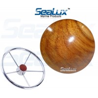 SeaLux Marine 2-5/8 INCH Genuine Teak Wood BOAT CENTER STEERING WHEEL CAP for Boat Destroyer Steel Wheels