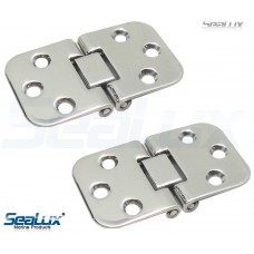 SeaLux Marine 316 Stainless Steel 180 degree Flush Mount Hatch Hinge 2-3/4" x 1-5/8" for Boat, RVs (Pair)