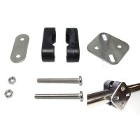 SeaLux Rail Mount clamp Bracket Set with Stainless Steel Mount Plate and Nylon Brackets for 7/8" - 1" tubing