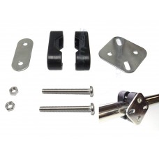 SeaLux Rail Mount clamp Bracket Set with Stainless Steel Mount Plate and Nylon Brackets for 7/8" - 1" tubing