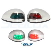 SeaLux Marine Boat Yacht 316 SS Horizontal Surface Mount LED Navigation Side Lights RED and GREEN 2 nm