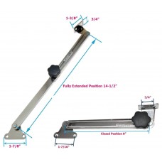 SeaLux Marine Premium 316 SS Hatch Lid Stay, Support and Adjuster 8" to 14" (Medium)