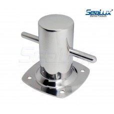 SeaLux Marine 316 SS 4" Samson Post Cross Bollard Cleat/ Mooring Bit with 3-5/8" Base Plate