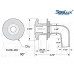 SeaLux Marine Thru-Hull/Scupper Drain for Hose dia. 1-1/4 ", Flange dia. 2-3/8 " with 316 SS Trim Cover Black Poly 90 Degrees L Shape for Bilge Pump