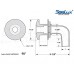 SeaLux Marine 316 Stainless Steel Trim Cover Black Poly 90 Degrees L Shape Bilge Pump Thru-Hull/Scupper Drain for Hose dia. 1", Flange dia. 1-7/8"