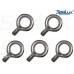 SeaLux Marine Stainless Steel Threaded Eye Bolt Rings for Outrigger Pole Teaser Clamp (5 pcs Pack)
