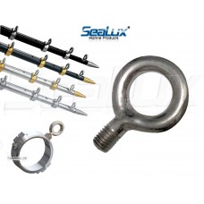 SeaLux Marine Stainless Steel Threaded Eye Bolt Rings for Outrigger Pole Teaser Clamp (5 pcs Pack)