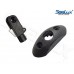 SeaLux Marine Black Plastic Quick Release Oval Base Surface Mount Bimini Top Deck hinge/Fitting-Accon Marine 410 (2 sets)