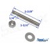 SeaLux Marine 304 Stainless Steel Mounting Studs kit for Handrails, Cleats (5/16"-18 x 2-3/8" )