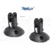 SeaLux Marine Black Plastic Quick Release Round Base Surface Mount Bimini Top hinge/Fitting-Accon Marine 406 (2 sets)