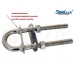 SeaLux Marine 3/8" stock Fixed Welding Plate Bow Eye Stern Eye U-Bolt 5" Length with 3-1/2" Stud Length