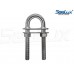 SeaLux Marine 3/8" stock Fixed Welding Plate Bow Eye Stern Eye U-Bolt 5" Length with 3-1/2" Stud Length