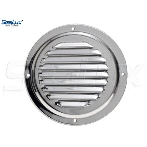 4X Stainless Steel Vent 5" Round Louvered Vent for Marine Boat RV Courtyard 