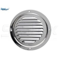 SeaLux Stainless Steel Marine Boat Engine Round Louvered Style Vent Cover available in 4" or 5" or 6"