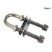 SeaLux Marine Boat Bow Eye Stern Eye U Bolt Tie Down 1/2" Stock, 5-1/4" Length, with Nyloc Nuts and washers  -SL87805852