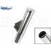 SeaLux Marine 316 Stainless Steel Flared Weld On Rod Holder 9-3/4"L x 1-3/4"ID - White Liner Polished Finish - 3/8" Coped Blade