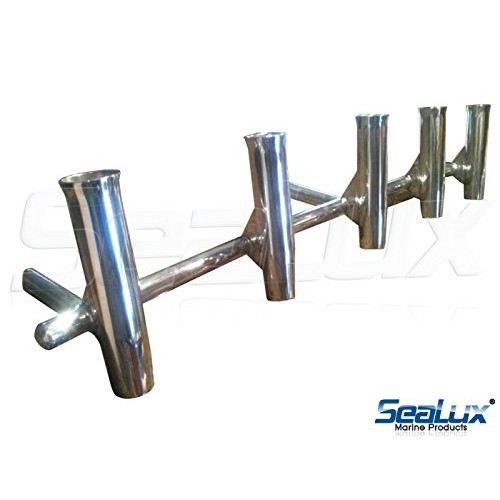 SeaLux Marine 316 Stainless Steel Flared Weld On Rod Holder 9-3/4